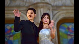 Quyosh avlodlari seriali qahramonlari Yu Si Jin (Song Joong-ki) va Kan Moyeong) Song Hye-kyo