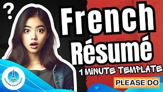 TEF and DELF Build Your French Résumé in Just 1 Minute! Quick & Easy Tips~