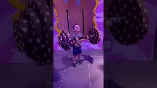 Lifting weights Skyler is so strong  - kids Vlog #shorts #kidsvideo #kidsvlog