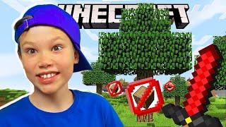 Прохождение Minecraft не ломая дерево Макс