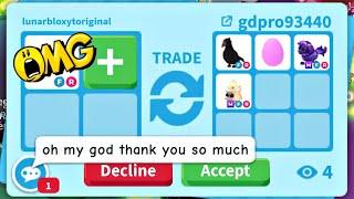 ‍⬛OMG! I GOT A CROW + 2 MEGA LEGS + PINK EGG FOR MY OUTGAME VALUABLE PET! ADOPT ME TRADING#adoptme