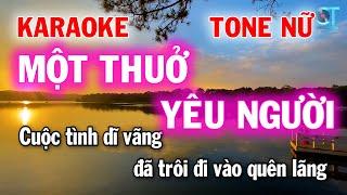 Karaoke Nhạc Hoa Lời Việt Rumba - Một Thuở Yêu Người Tone Nữ | Làng Hoa