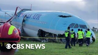 Korean Air plane overshoots runway at Philippines airport