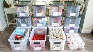 How to Organize Storage Bins | Organizing Christmas Decorations