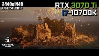 Unreal Engine 5: EzBench Benchmark - RTX 3070 Ti & i7-10700K | Ultrawide 3440x1440