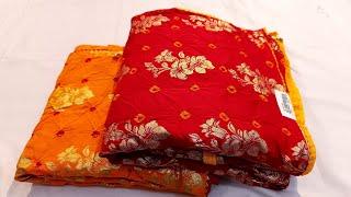 बांधनी साड़ी | Chundri Saree new design | Teej saree 2024 | Bandhej saree | jaipuri saree 2024