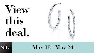 Deal of the Week: White Gold Diamond Hoop Earrings