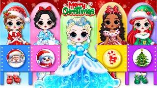 Merry Christmas Fashion For Disney Princess | DIY Paper Dolls Fashion