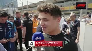 Lando Norris, George Russell Pre Race Funny Interview - Azerbaijan F1 GP 2023