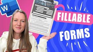 Create a Fillable Form in Word | Digital Form from scratch