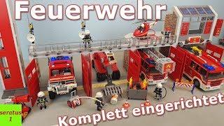 Playmobil Feuerwache 9462 komplett eingerichtet alle Feuerwehr Sets seratus1