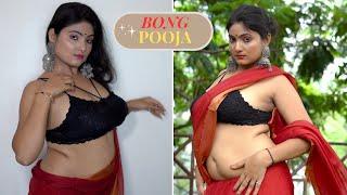 PUJA Saree Look //Bong Saree Sundori //Red Saree look Saree Lover // #sareelove #simplesaree