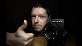 Rolleiflex SLX  - amazing medium format SLR. Definitely worth a try! One of my fave 120 film cameras