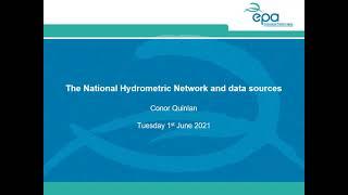 The national hydrometric network and data sources - Dr Conor Quinlan