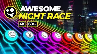 Awesome Marble Night Race (CLOSE!)  | #marbles #marblerun #marblerace #asmr #sensory