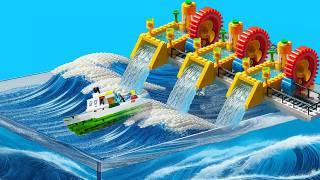 Testing LEGO Wave Machine for Sinking Lego Ships