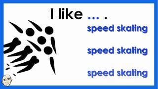 Winter Sports | I Like... Pattern | English Speaking Practice | ESL | EFL