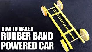 How to make a rubber band powered car - Paper Car Tutorial