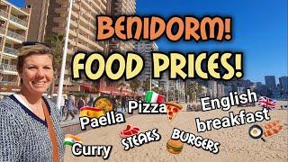 Benidorm - Bars and Restaurants - MEAL PRICES