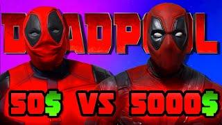 50$ vs 5000$ Deadpool Costume Review! (Spirit Halloween & Professional Cosplays)