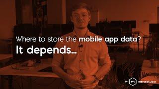 Where to store the data of the mobile app?