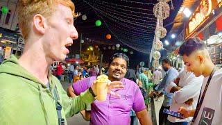 Joking with friendly Indians at Mumbai's most famous falooda shop 