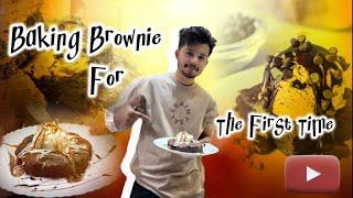 Baking brownie for the first time ‍