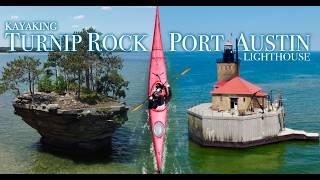 Solo Kayaking 6 MILES to Turnip Rock in Lake Huron | Michigan