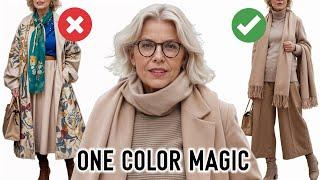 Winter 2025 Monochrome Magic: One-Color Outfits That WOW Women Over 50, Effortless Elegance