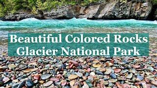 Glacier National Park - Beautiful Colored Rocks - Apgar Village Lake McDonald Going To The Sun Road