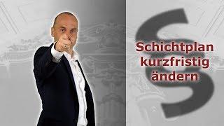 Darf der Arbeitgeber den Schichtplan kurzfristig ändern? | Fachanwalt Alexander Bredereck