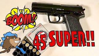 Underwood 45 Super 230 gr JHP out of HK USP: Ultimate Power!!