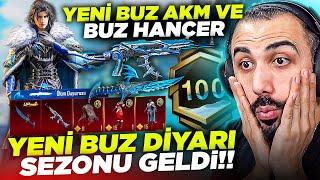 YENİ SEZON 10 GELDİ BUZ DİYARI HANÇER, YÜKSELTİLMİŞ BUZ AKM VE DESTANSI SETLER EFSANE | PUBG MOBILE