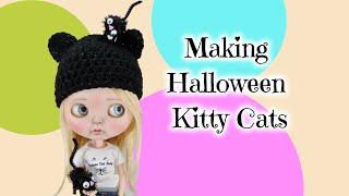 Halloween Crafts for Your Custom Blythe Doll Black Kitty Cats!