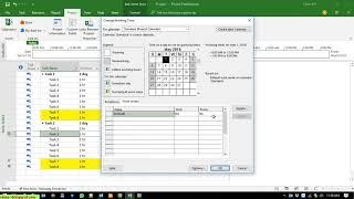 #11 Changing default working hours from 8 hours to others time in Microsoft Project