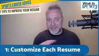 7 Tips for Your Sports Career Resume