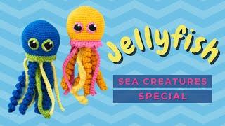 Jellyfish crochet free pattern - How to crochet amigurumi Jellyfish (NO SEW)