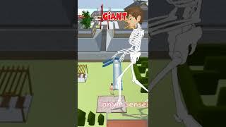 Small To Big Yuta Skeleton Grow Up SAKURA School Simulator  #sakuraschoolsimulator #shorts #tiktok