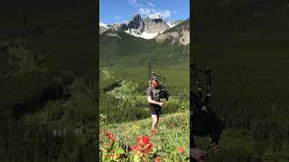 Bagpiping for Charity on Whistler Ridge! Mist covered mountains of home