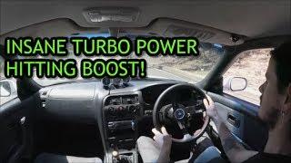 400HP RB25DET R33 HITTING FULL BOOST ON E85