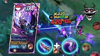 WTF!!? HAYABUSA MLBB TIPS 1HIT BUILD | HAYABUSA GAMEPLAY GET MVP | Mobile legends