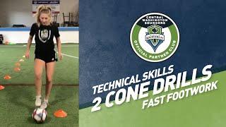 CWS Soccer 13 Two Cone Drills. Technical Skills