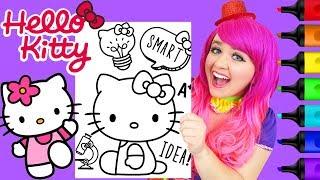 Coloring Hello Kitty Science Sanrio Coloring Page Prismacolor Markers | KiMMi THE CLOWN