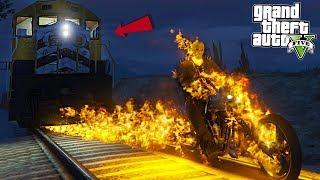 GHOST RIDER BURNS TRAIN - GTA 5 Mods