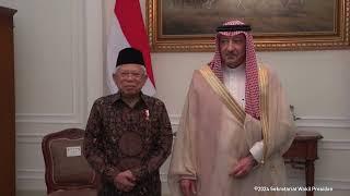 Wakil Presiden Menerima Wakil Menteri Luar Negeri Arab Saudi