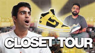 CLOSET TOUR : SNEAKERS more EXPENSIVE than his HOME