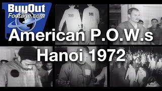 American P.O.W.s in Hanoi Vietnam 1972 Archival Stock Footage