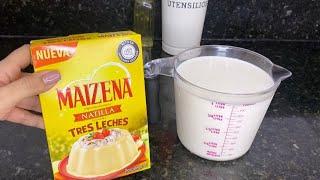 COMO PREPARAR NATILLA  SÚPER FACIL  NATILLA TRES LECHE MAIZENA #postrenavideño #recetanavidad