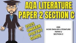 2025 Ultimate Guide to AQA English Literature Paper 2 Section C: Unseen Poetry