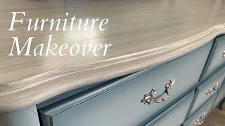Chalk Paint Furniture Makeover | Blending Technique | Shading | Whitewash